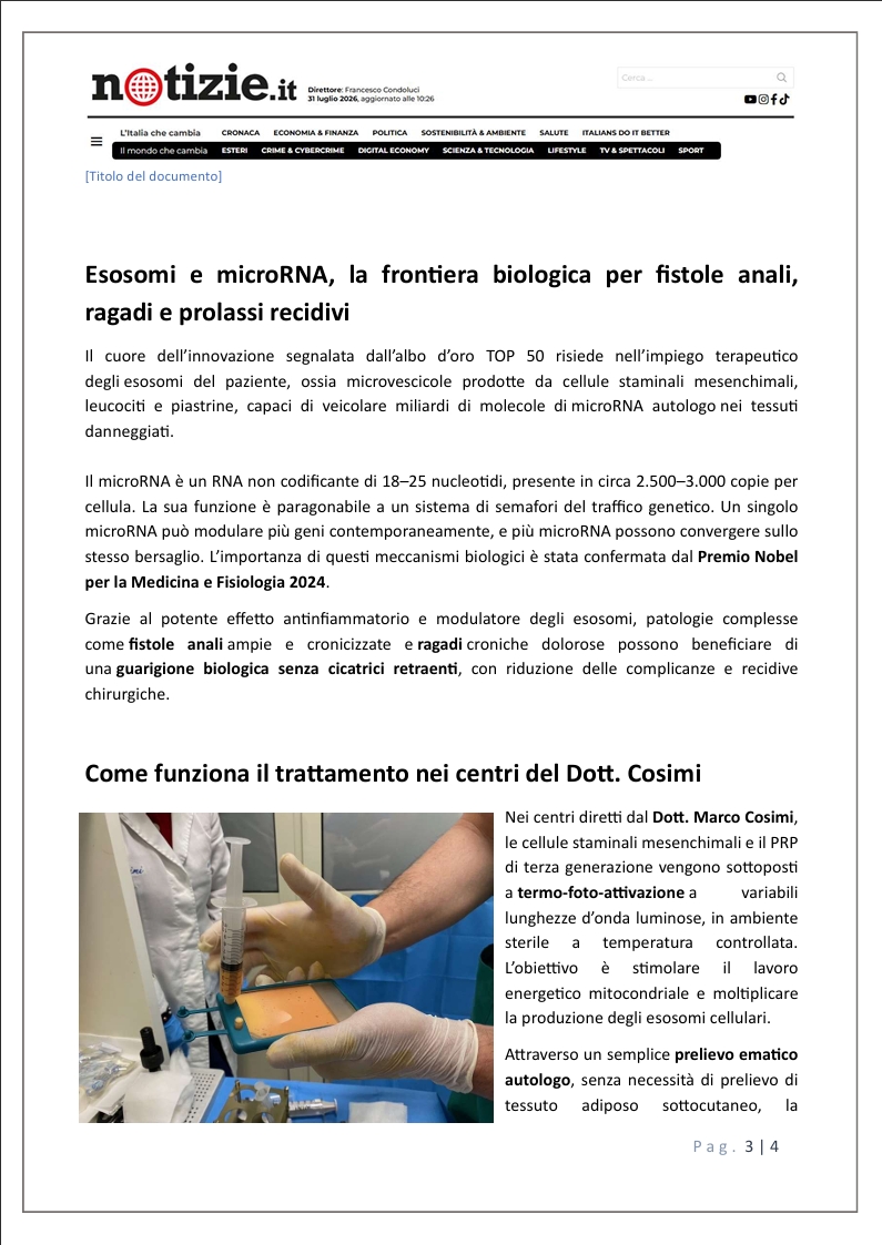 notizie.it_: Dott. Marco Cosimi tra i top 50 dell'Healthcare 2025-2026 Pg.3di4