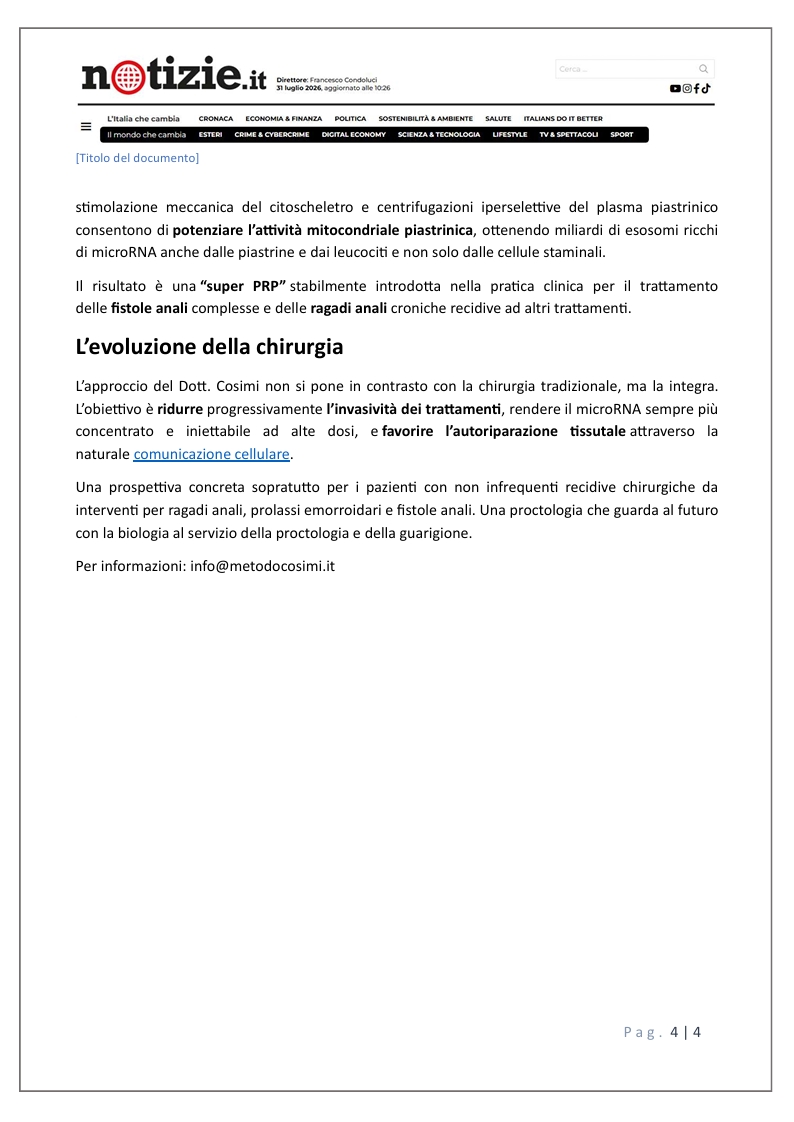 notizie.it_: Dott. Marco Cosimi tra i top 50 dell'Healthcare 2025-2026 Pg.4di4