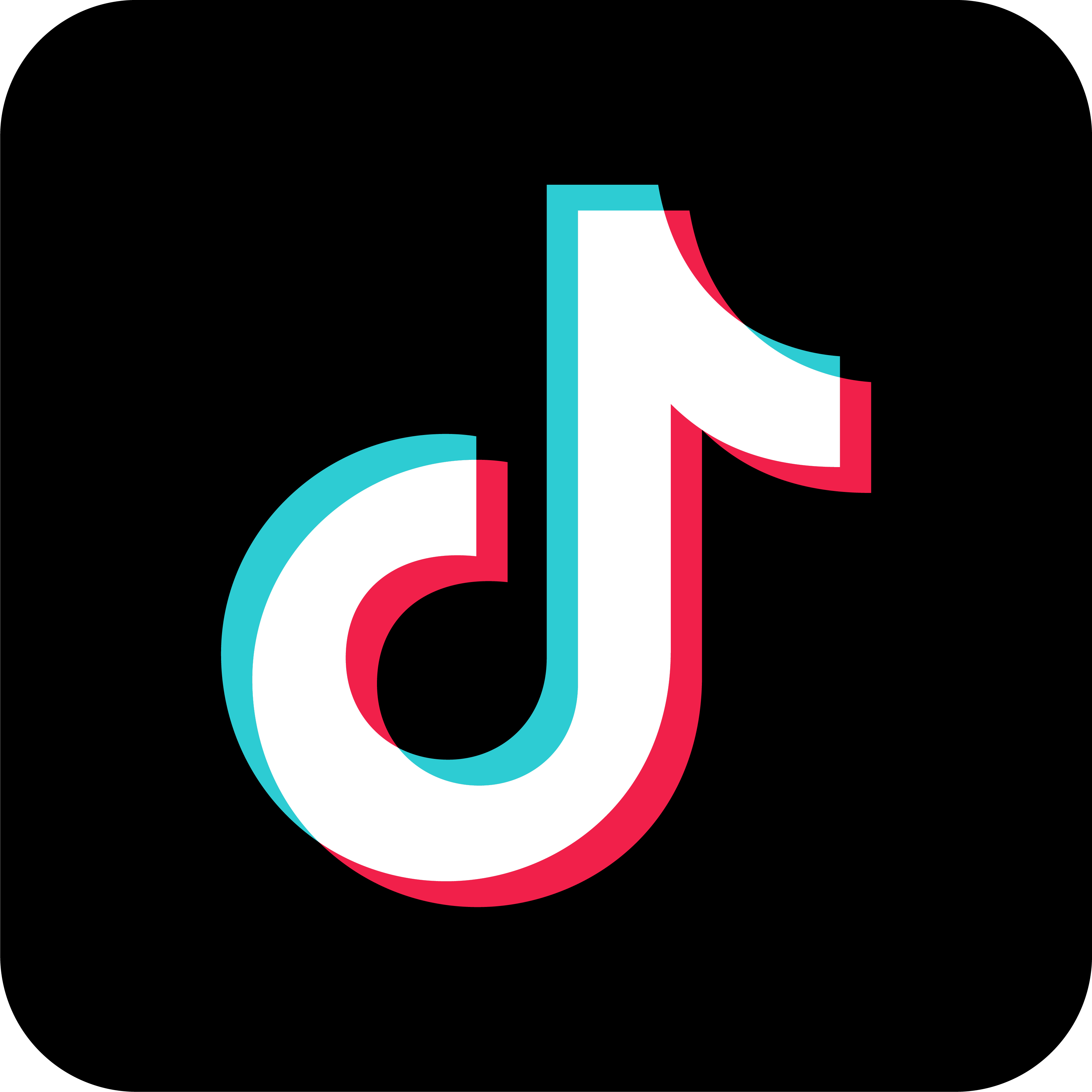 TIKTOK SOCIAL ICON ROUNDED SQUARE WHITE